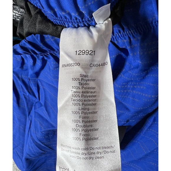 Asics Lite Show 7 Inch Running Shorts Mens XXL Blue Reflective Print Zip Pocket - Picture 5 of 14